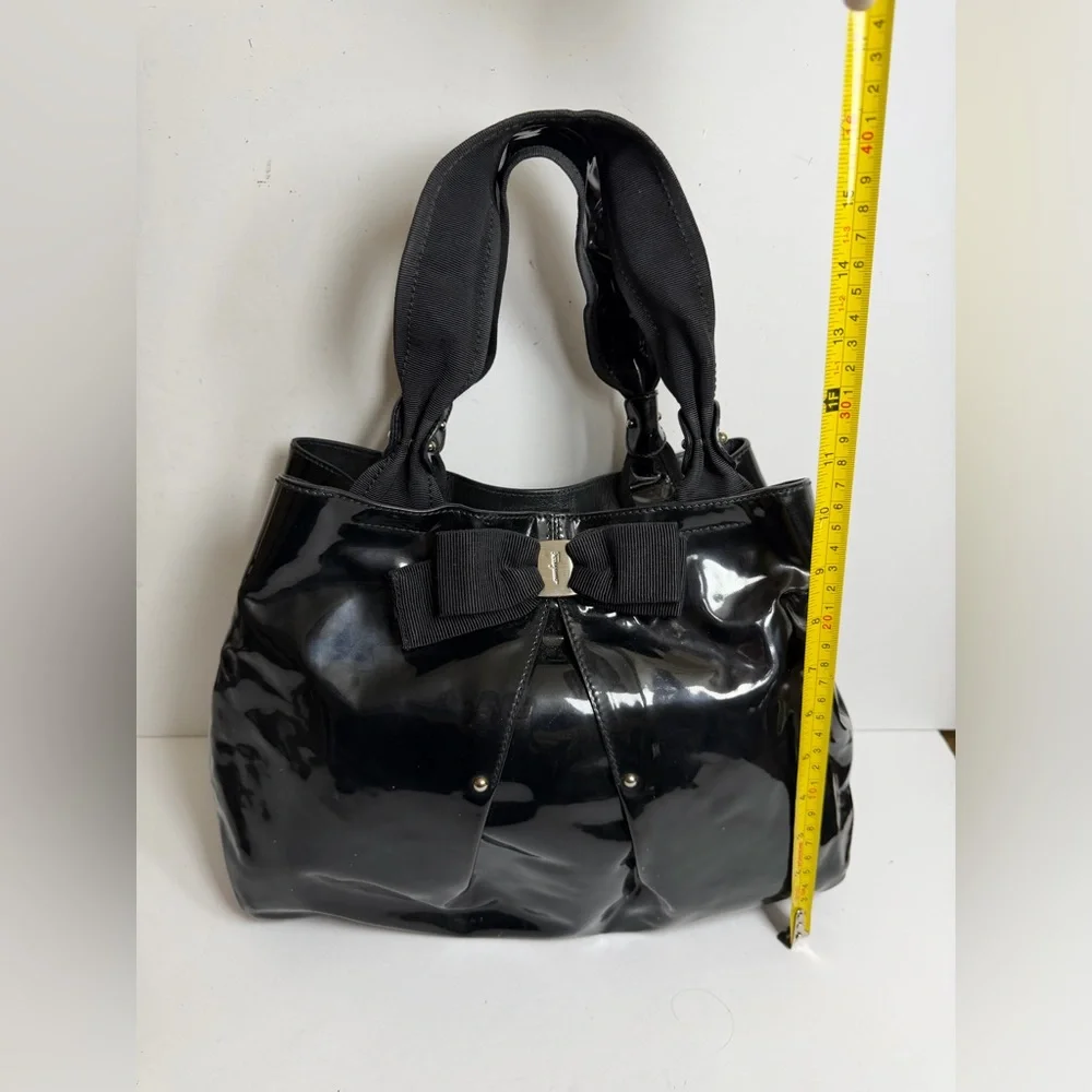 Salvatore Ferragamo Vara Bow Patent Leather Tote Bag